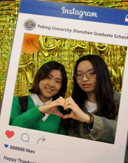 Students at the photobooth