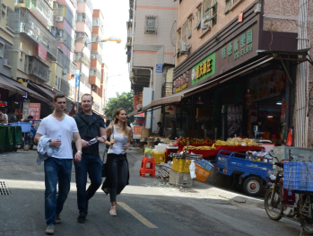 Christoph, Sebastian and Melinda in Pingshan