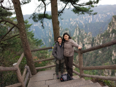 Gabby and a friend in Zhangjiajie National Park